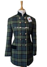 LADIES TARTAN WOOL LEADERS/ LEAD REIN JACKET/ DRESSCOAT  SIZE 14