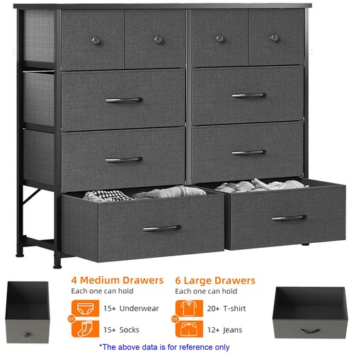 Fabric chest drawers 10 - fabric,