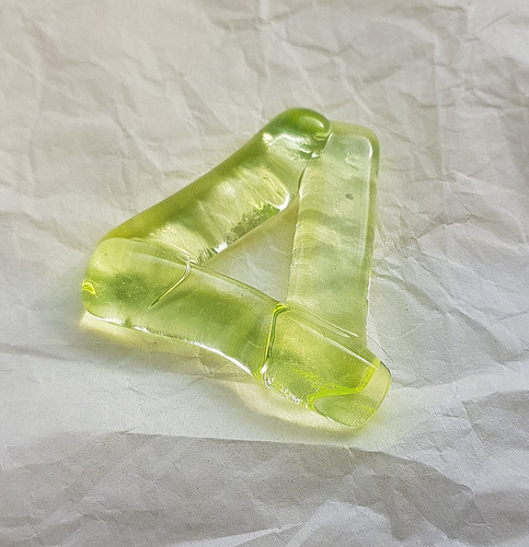 One handmade uranium - uranium, glass