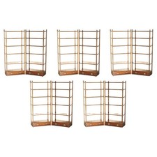 11 HARRODS KENNEDY (10 METERS) MILITARY OPEN LIBRARY MAHOGANY DISPLAY BOOKCASES