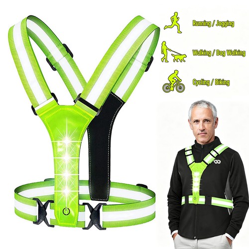 Led reflective running - reflective, vest