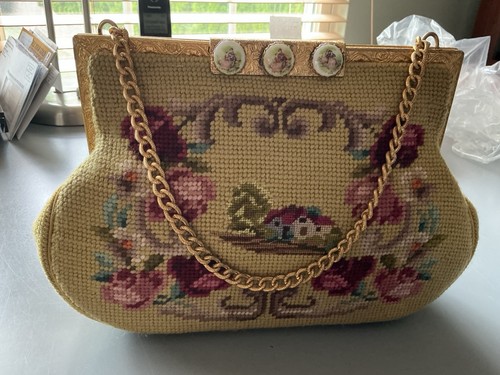 Vintage needlepoint handbag - vintage,