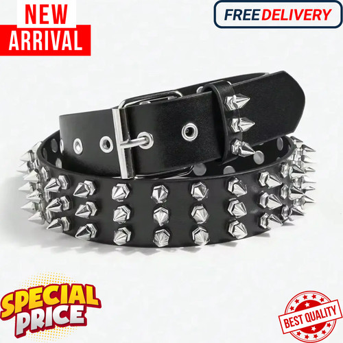 Unisex black spiked studded - spiked,