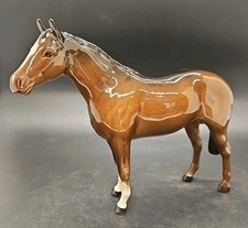 Beswick Brown horse with white front legs figurine 13.5cms tall
