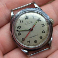 1940s "Geo" Helvetia Cal 800 G Watch, Working but Running Fast (J244)