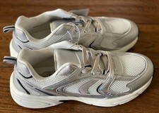 Tu Sainsbury’s 90s Style Ladies Grey White Silver Grandad Trainers Size 6