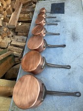 Set Of 7 Vintage French Copper