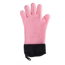 Double Oven Glove Silicone And Cotton Insulated Kitchen Mitts For Microwave