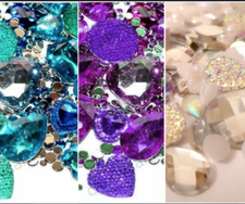 Flat back rhinestone - back, acrylic