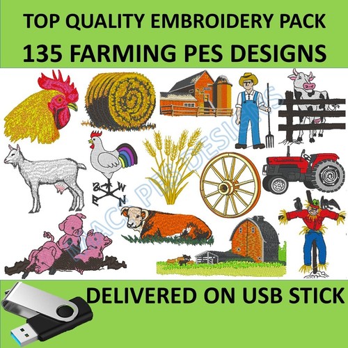 Farm 135 pes designs usb - designs,