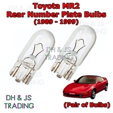 For Toyota MR2 Rear Number Plate Bulbs Pair Reg Bulb Light Lights MK2 (89-99)