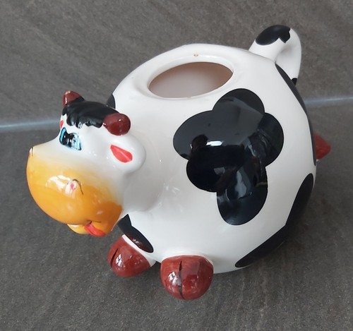 Cow teapot white black - cow,