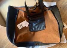 zara leather tote bag Bnwt 🩶