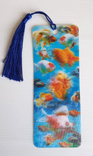  Goldfish Koi Gifts 3D Lenticular Bookmark Ryukin Fantail Veiltail Orange Fish
