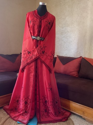 Classic red organza - classic, beaded