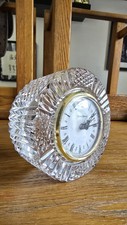 Irish  Tyrone  Crystal  DRUMREAGH Round  Clock - Ex Cond - Stamped