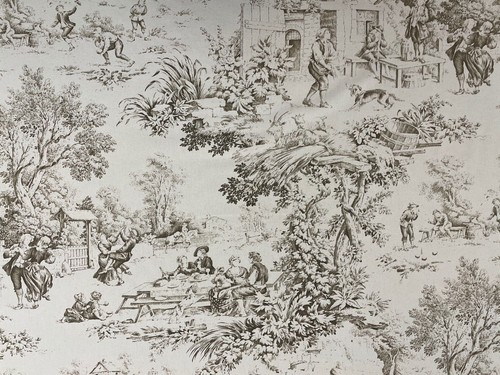 Old country toile cotton - old,