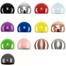 20cm Retro Dome Metal Ceiling Light Shade Pendant Kitchen Lampshade LED Bulb