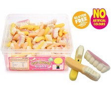 Swizzels FUN GUMS GIANT Teeth and Toothbrushes Sweets TUB GLUTEN FREE CHRISTMAS 