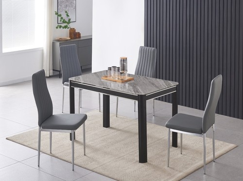Dining table set grey - set,