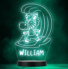 Zebra Surfing Waves Sea Beach