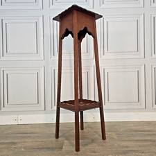 Antique Oak Plant Stand -