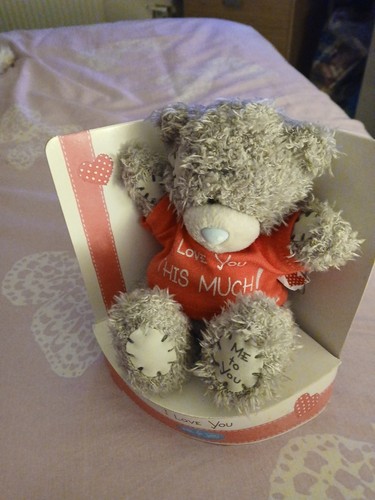 Small tatty teddy with the - small,