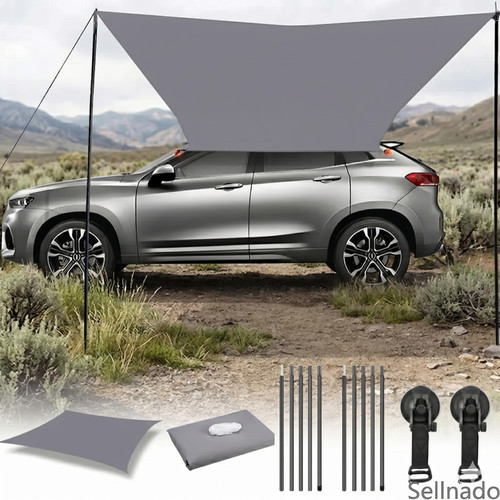 Portable car awning sun - portable, shade