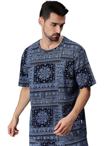 Men cotton oversized paisley - men's,