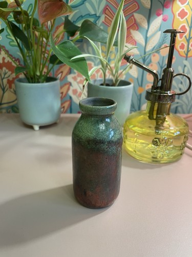 Glosters pottery green raku - glosters,