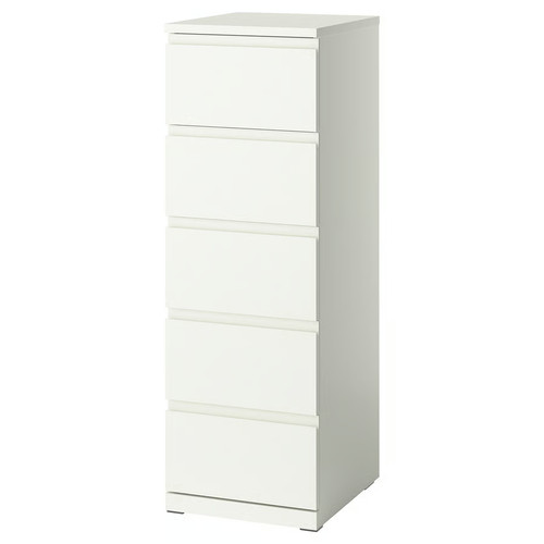 Drawer chest white - 5, tallboy