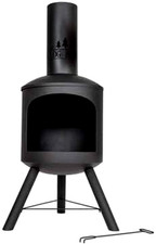 Log Barn Fire Chiminea for