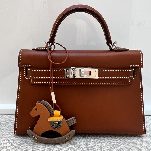 Bag charm real leather rocking - leather,