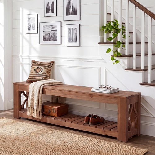 Inch solid wood bench - wood,