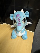 Animagic Cuddly Dragon (Blue) Plush Soft Toy for Kids with Sounds