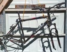 Gray Trek Singletrack 850 19.5” Chromoly Mountain Bike Frame Forks W/ Parts USA 