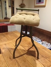 Antique Brass Cello Music Stool Circa 1900 Adjustable Height