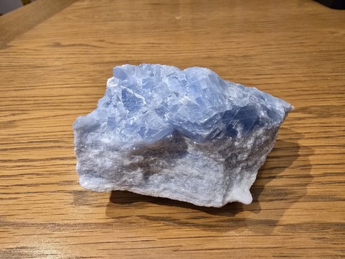 Raw blue calcite rock healing - blue,