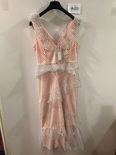 COAST Pink Spotted Mesh Ruffle