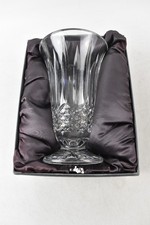 Waterford Crystal Lismore 10" Glass Flared Vase Footed With Box 