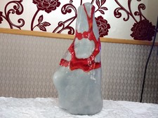 Art Glass Vase Large Heavy