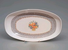 Sanayi Melamine Oval Serving Platter Tray Multicoloured Fruits Design 30 Cm