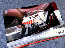 Kimi Raikkonen SIGNED 12x8 McLaren Mercedes Helmet Portrait
