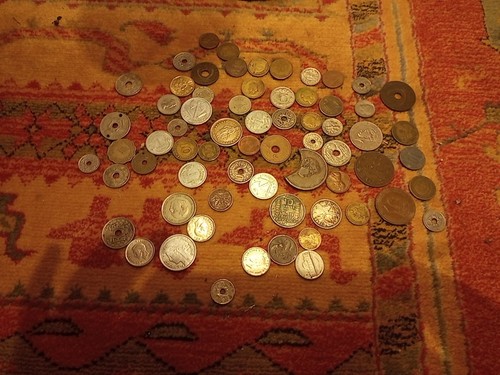 Old foreign coins worldwide - coins,