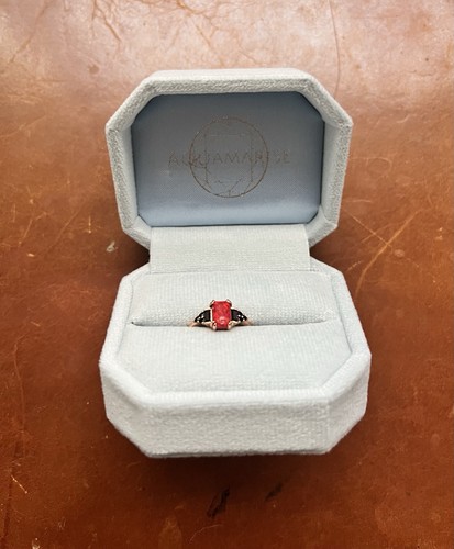 Aquamarise red fire opal black - red,