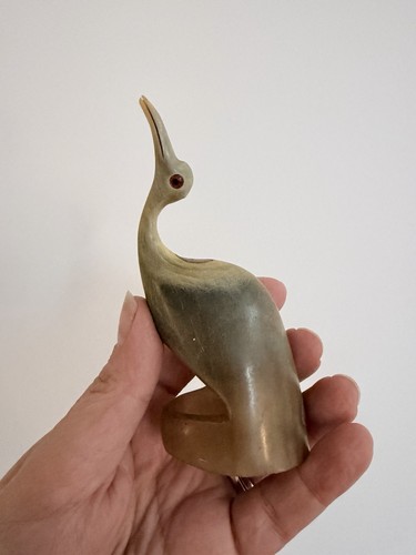 Vintage natural carved horn - vintage,