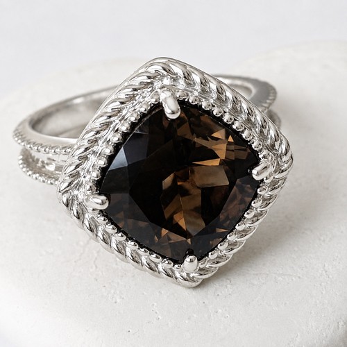 Sterling silver smoky quartz - sterling,