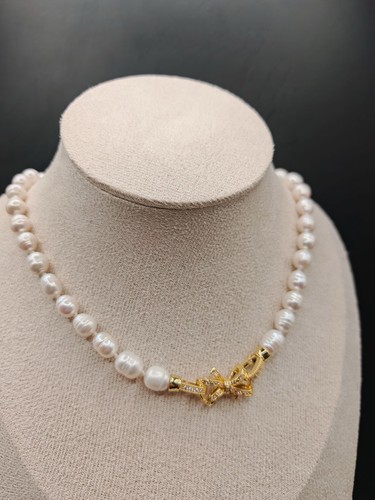 White baroque pearl beaded - baroque,