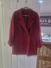 Vintage peacoat red wool mod - peacoat,
