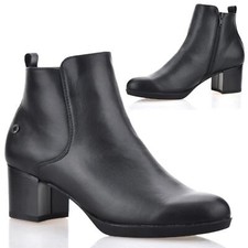 Womens Leather Zip Up Mid